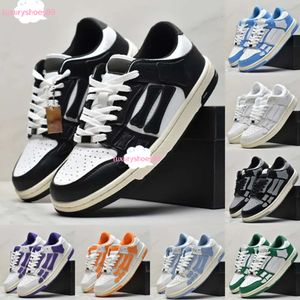 shoes Skel-Top Low Casual Shoes Skelet Bones Runner Top Low Skel Skeleton Women Men Retro Sneakers Black White Genuine Leather Lace Up shoe 30