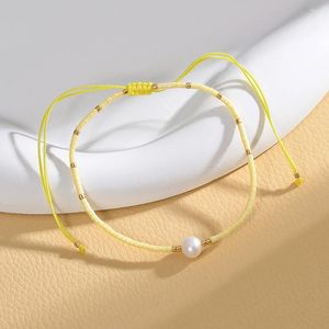 Braccialetti a maglie Bracciale Perla Catena robusta regolabile Facile da abbinare Tirare Gioielli di moda Compleanno Casa Amici Matrimonio