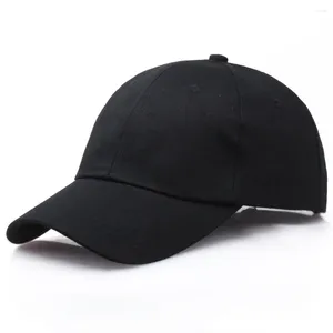 Ball Caps Brand Solid Color Baseball Cap Women Men Buckle Hat Father's Black Bone Man