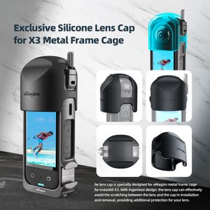 Camera Strap Silicone lens cap protective sleeve for Insta360 X3 protective cage frame case cover Protector