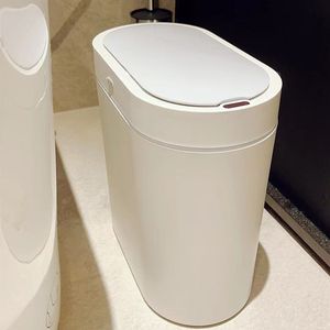 Waste Bins 7L 8L intelligent sensor trash can used for kitchen trash cans bathroom lights luxury home living rooms crack trash cans cubes Basula 230406