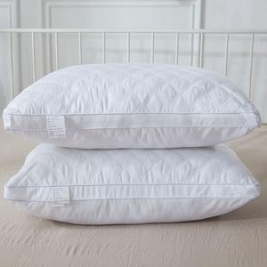 Pillow J7 White Soft Feather Fabric Pillow Sleep Pillow Stretch Neck Pillow Suitable for Sleeping el Standard and Home Use Bed Pillows 230406