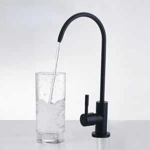 Kitchen Faucets SUS304 Black 14" Direct Drinking Tap Water Purifier Faucet for Sink AntiOsmosis tap 230406