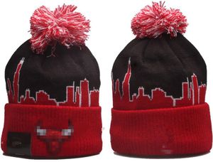 Lyxiga mössor tjurar beanie chi chicago designer vinter bönor män kvinnor modedesign stickade hattar fall ull cap brev jacquard unisex varm skalle sport stickad hatt a9