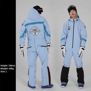 Outros artigos esportivos Novos trajes de esqui masculinos com isolamento espesso Snowboard Macacões de uma peça ao ar livre à prova de vento à prova d'água Conjuntos de roupas de neve para esqui HKD231106