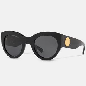 5A güneş gözlüğü vs VE4353 Tribute Vintage Medussa Gözlük İndirim Tasarımcısı Güneş Gözlüğü Metal Çerçeve% 100 UVA/UVB Gözlüklü çanta kutusu Fendave