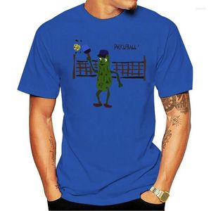 Men's T Shirts Shirt 2023 Printed Men Humorous Pickle With Pickleball Paddle And Net Women T-Shirt
