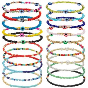 Corrente Ubjiwa Evil Eye Pulseiras Handmade Jóias Ajustável Mexicano Frisado Nó Corda Pulseira Vermelho Preto Azul Mal De Ojo Para Mulheres Co Amslz