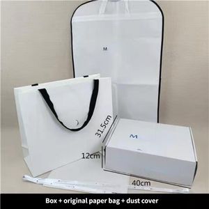 Designer presente envolve m jaqueta caixa de presente caixa de embalagem capa de poeira sacos de papel fita tecido papel pxx