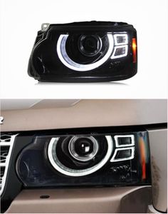 LED-Tagfahrlicht für Land Rover Range Rover Scheinwerfer 2005–2013, Auto-Blinker, Fernlicht, Scheinwerfer