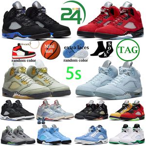 Jumpman 5 5s Basketball Shoes Local Warehouse Men Black grape Concord Aqua Oreo UNC Lucky green Sail taxi grey breed Raging Bull Fire Red j5 Mens Trainers Sneakers
