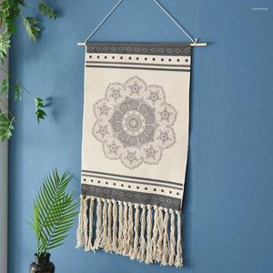 Tapestries Hand-Woven Cotton Dream Catcher Tapestry Macrame Wall Hanging Bohemian Home Decor Tenture Murale Tissus