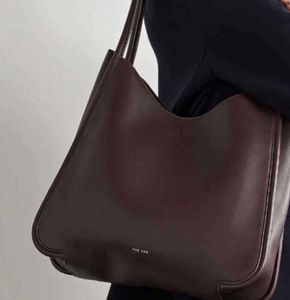 ROSE Park Choi ying Same Style The * Row Underarm Bag Symmetric Tote Genuine Leather One Shoulder Commuter Fashion goes witsfsa