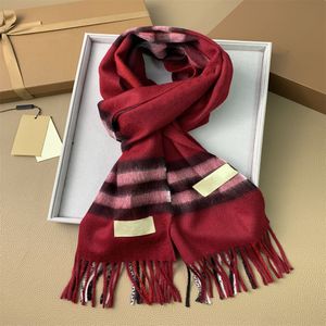 Sciarpa di designer di nuove donne di moda 100% morbido cashmere Stampato di alta qualità da uomo classico di lusso invernale caldo Dimensioni sciarpe lunghe 180x30 cm per confezione regalo