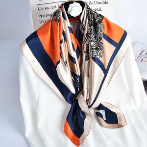 Sarongs Women Real Silk Square Scarf for Gift Hangzhou Pure Silk Neckscarf Wraps Christmas Day Present Square Silk Scarves Bandanas P230403