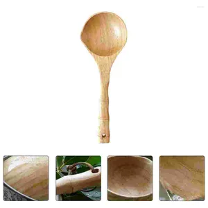 Spoons Water Spoon Wooden Ladle Bathing & Accessories Japanese Long Handle Sauna Room Using