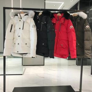Kanadische Pufferjacken für Herren, Designer, echte Outdoor-modische Wolloberbekleidung, Kapuzenmantel, Fourrure-Manteau-Daunenjacke