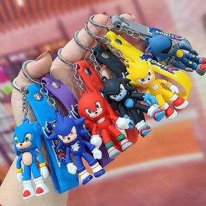Decompression Toy Mouse Little Hedgehog Sonic Keychain Car Animation Cartoon Pendant Bag