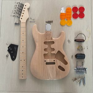 Elektro gitar Edward Edward Eddie Van Halen Siyah Beyaz Çizgi Kırmızı Ağır Kalın Akçaağaç Boyun Diy Boya Alder Ahşap Vücut