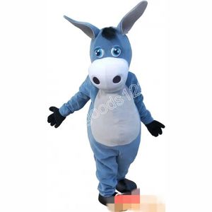 Adult size Donkey Mascot Costumes Halloween Fancy Party Dress Cartoon Character Carnival Xmas Advertising Birthday Party Costume Outfit