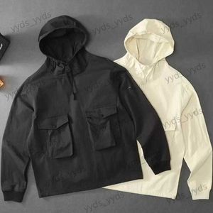 Herrtröjor tröjor 21SS Ghost Piece Smock Anorak Nylon Hoodies Armband Men Coat Casual Outdoor Jacket Jogging Tracks Tops T230406