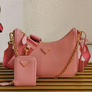 10a Retro espelho de qualidade Bolsa de designer houlder crobody para cro corpo mulheres pura de alta qualidade rosa.