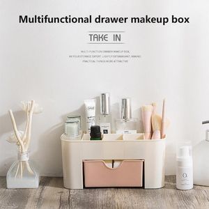 Storage Boxes Bathroom Plastic Cosmetics Box Make UP Brush Holder Jewelry Case Organizer Drawer Multifunctional & Bins