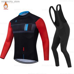 Bisiklet Jersey Setler Kış Bisiklet Jersey Seti 2023 Takım Raudax Fece Bisiklet Giysileri MTB Bisiklet Bisiklet Pantolon Set Ropa Ciclismo Triatlon Takım Q231107