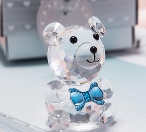 4 Colors Lovely Crystal Bear Favor Romantic Wedding Valentine's Day Gifts With Colorful Box Party Favors Baby Shower Souvenir Ornaments For Guest Gift SN6285
