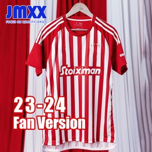 JMXX 23-24オリンピアスサッカージャージーホームアウェイメンズユニフォームジャージーマンフットボールシャツ2023 2024ファンバージョン