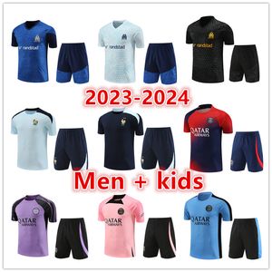 2023 2024 om Marsiglia francese tuta da calcio maglie da allenamento camicia da uomo e bambino 23 24 25 tuta da calcio kit pantaloncini in jersey 2025 Maillot Survêtement Foot