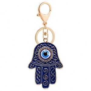 Nyckelringar lanyards l Evil Eye Keychain Red For Good Luck Amet Charm Women eller Men Keyring Car Decor Turkish Nazar Protection 5 Blue Sta Amild