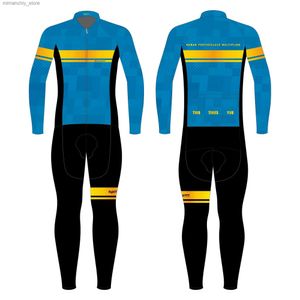 サイクリングジャージーセット2022ロングセブスキンスーツトライアスーツトライアスロン服ジャンプスーツ水泳サイクリングランニングウェットスーツRTコンペティションアパレルQ231107