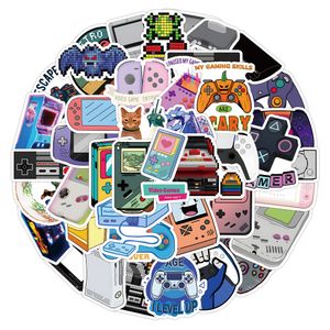 50 pezzi adesivi per macchine da gioco dei cartoni animati divertenti game pad adesivi graffiti custodia per telefono mista bagagli impermeabile decalcomania fai da te