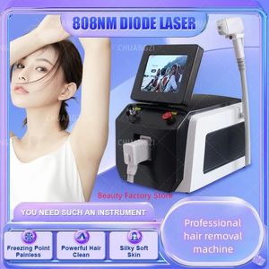 808 Remoção de cabelo a laser de diodo Novo alça Touch Screen Ice Platinum 755nm 808nm 1064nm Profissão