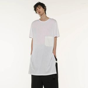 Men's T Shirts T-shirt Summer Wear Short Sleeves Loose Irregular Asymmetrical Thin Half Sleeved In Large Size