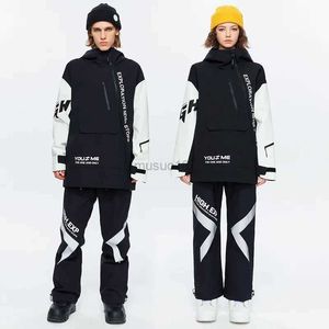 Outros artigos esportivos 2023 inverno uma peça mulheres terno de esqui grosso quente esportes homens snowboard conjunto de roupas ao ar livre à prova de vento à prova d'água trajes femininos hkd231106