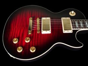Najlepsza fabryczna gitara elektryczna, podwójny mahoniowy body płomień pikowany top klonowy, metalowy gitara dopasowania