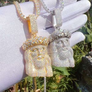 Ciondolo Gesù da uomo Hip Hop con diamanti personalizzati in argento Moissanite Buss Down