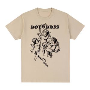 メンズTシャツポリフィアロックバンドビンテージTシャツクリエイティブトレンドコットンメンTシャツティーレディーストップ230406