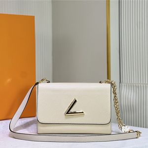 Erkekler Tasarımcı Çanta Lüks GHW Twist Pm Portefeuille Altın Donanım M59405 Crossbody Çanta Omuz Çantaları Taurillon Deri Lüks Çantalar