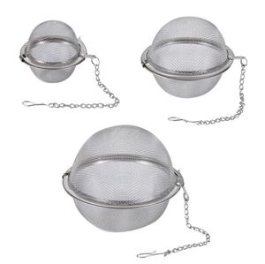 Tea Strainer Stainless Steel Infuser For Tea Brewing Sphere Locking Spice Tea Ball Mesh Tea Sieve Strainers Kitchen Accessories