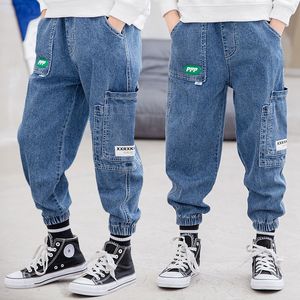 Jeans Boys and Girls Cool Jeans Spring and Autumn Trousers Korean Casual Loose Pants Children's Clothing Summer Pants 230406