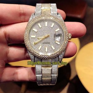 Versão superior m126333 m126334 m118348 Diamond Dial ETA 2824 Mecânica Automática 41MM Mens Watch 904L Steel Diamond Case Designer Wa2953