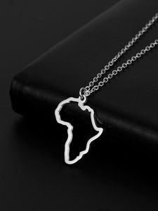 Outline Africa Map Necklace Country of South African Map Necklace Simple Adoption Ethiopia Africa Continent Necklaces Jewelry Gifts