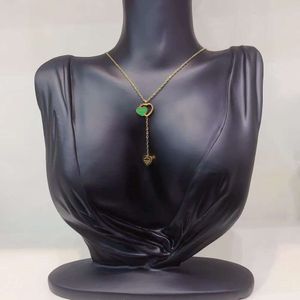 Tiffanylris igh Дизайнерское качество T Familys, новое легкое ожерелье с двойной любовью и кисточками, роскошная нишевая дизайнерская цепочка на ключицу