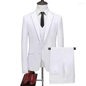 Ternos masculinos Terno de três peças de três peças Casual Professional Decoration Body Man Groom Dress Dress Dress Dress