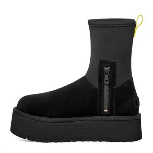 Shoes Designer Brand Top Edition rent handgjorda anpassade 2023 kvinnors tjocka sula retro mode varma plysch höga topp stretch strumpor snö stövlar ug