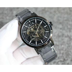 Drogie mężczyzn Watch Designer AIMANI SKELETON MENWATCH AX2418 Wysokiej jakości mechaniczna moda UHR Aktywna koło zamachowe Montre Luxe NH3S