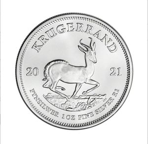 Arti e Mestieri 2021 Moneta commemorativa Kruger del Sudafrica Moneta d'argento d'oro Moneta commemorativa straniera Medaglia commemorativa placcata in argento